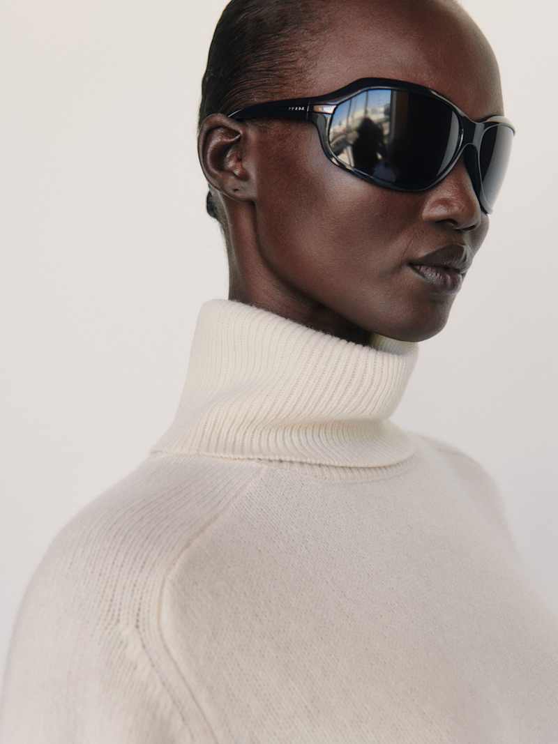 Dove Cashmere Oversized Turtleneck