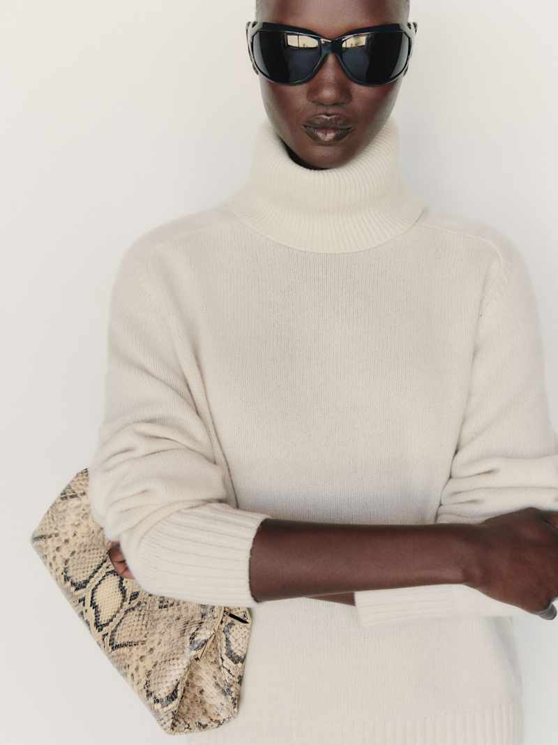 Dove Cashmere Oversized Turtleneck
