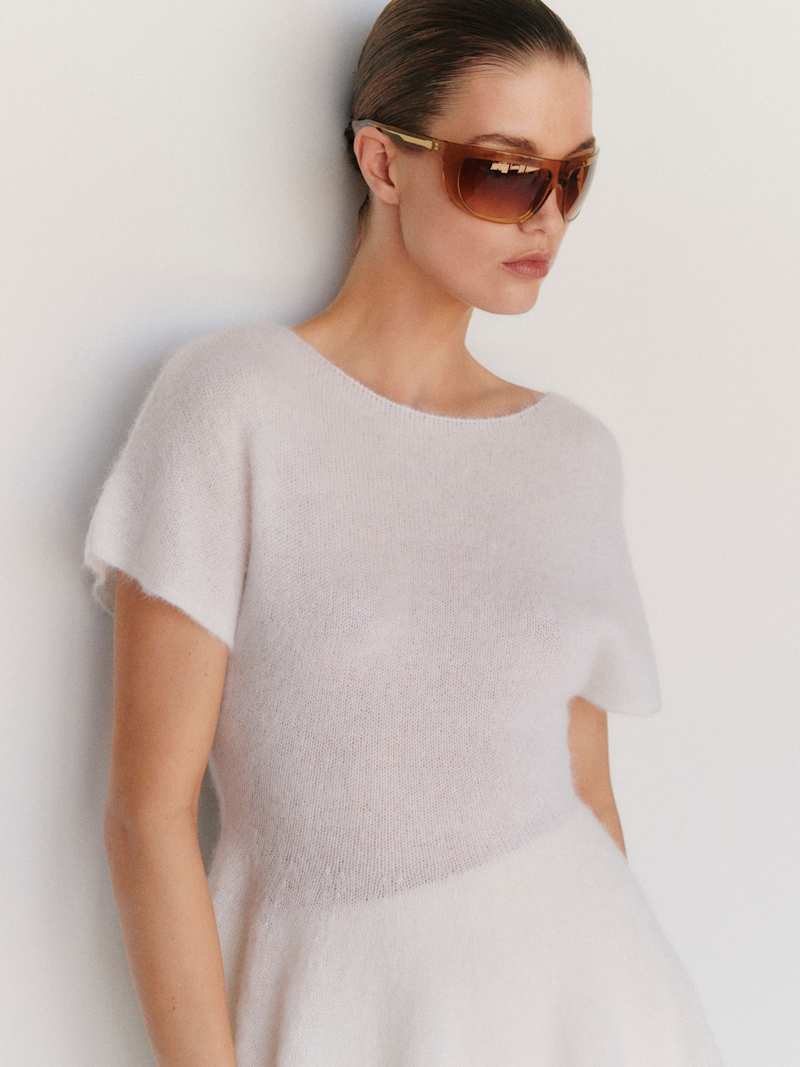 Anna Alpaca Peplum Sweater Top