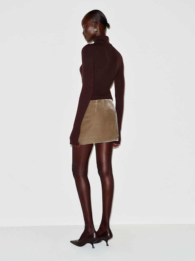 Carla Low Waist Velvet Skirt