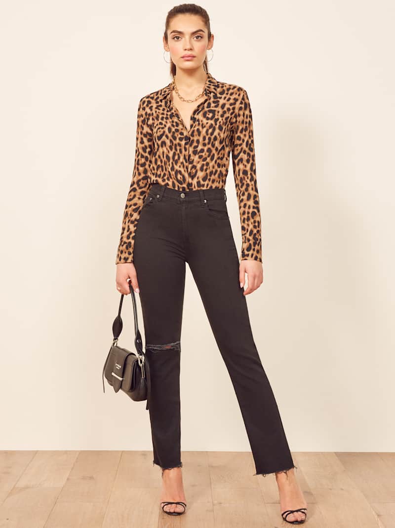 Liza High Rise Straight Jeans