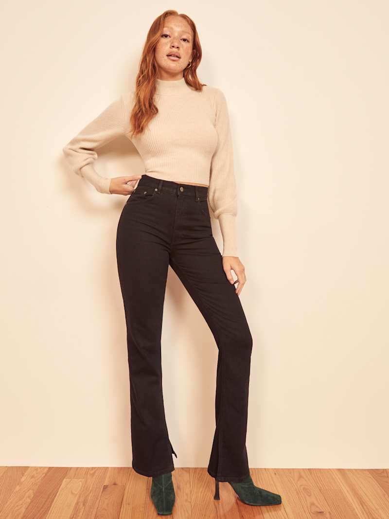 Peyton Slit Hem High Rise Bootcut Jeans