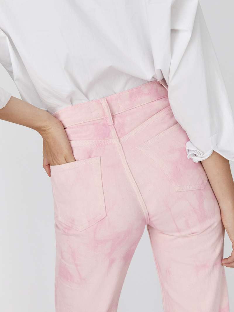Cynthia Spiral High Rise Straight Long Jeans