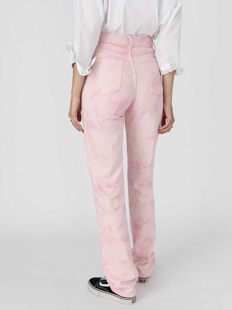 Cynthia Spiral High Rise Straight Long Jeans