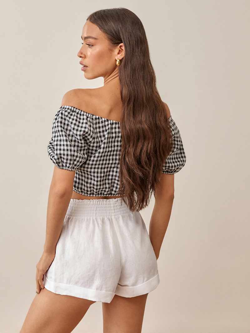 Scallop Linen Top